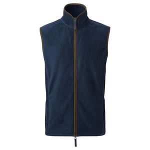 Premier Mens Artisan Fleece Vest / Navy/Brown